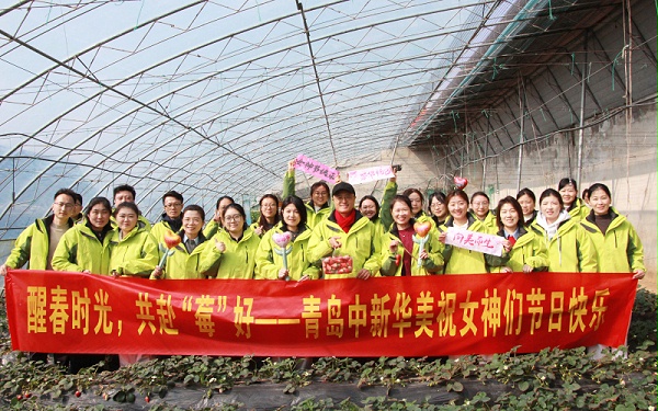 改性塑料厂小伙伴摘草莓